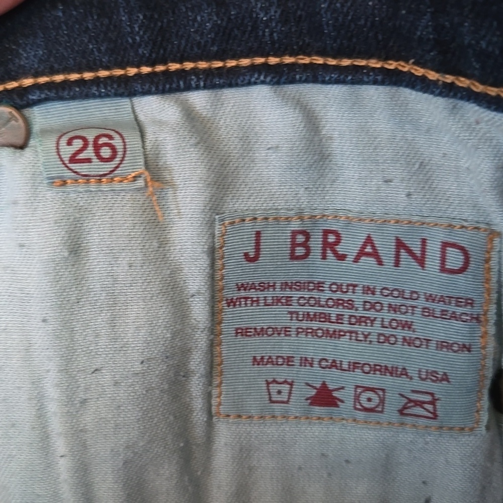 J Brand Flare Dark Wash Low Rise Jeans Size 26 - Picture 6 of 6